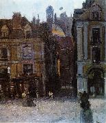 Walter Sickert The Quai Duquesne and the Rue Notre Dame, Dieppe Spain oil painting artist